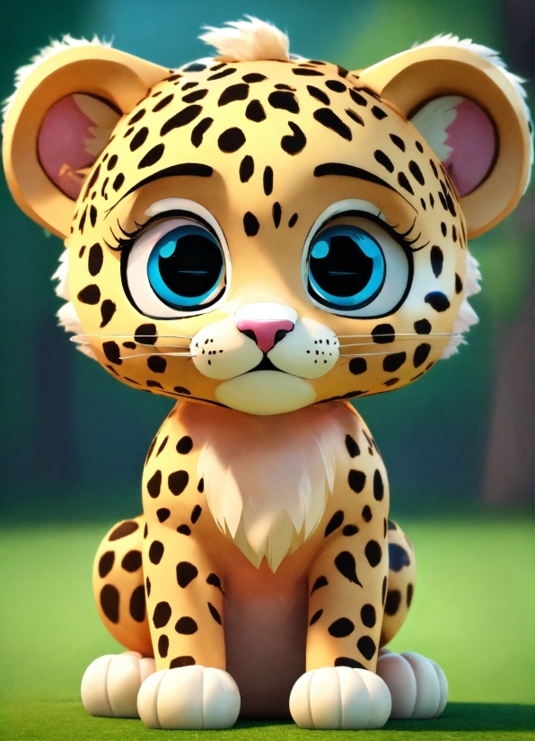 Toy, Felidae, Whiskers, Fawn, Grass, Big Cats