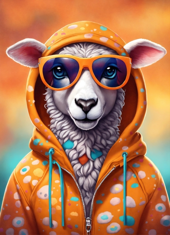 Vertebrate, Orange, Mammal, Felidae, Sunglasses, Headgear