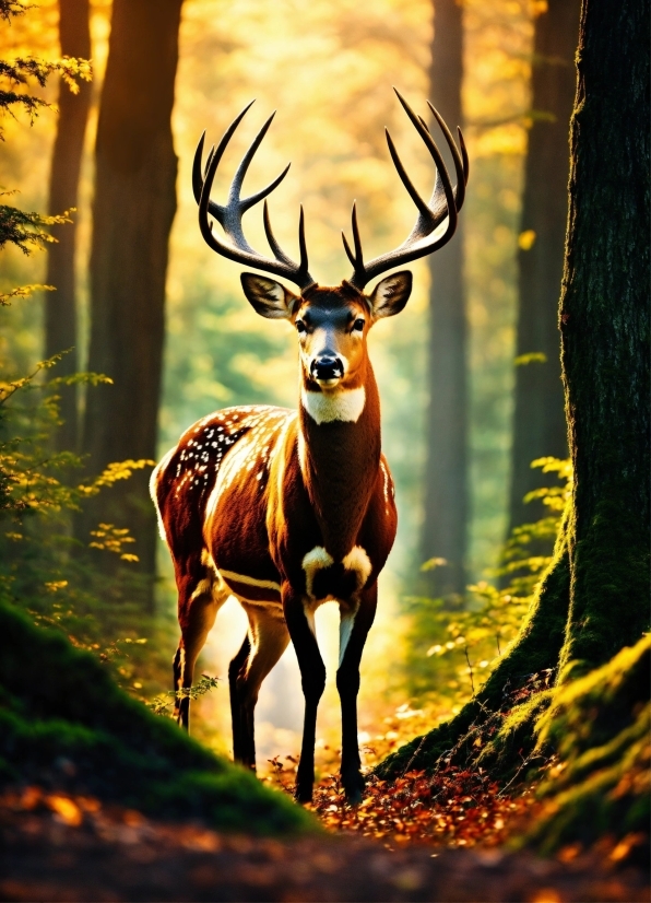 Plant, Deer, Barren Ground Caribou, Natural Landscape, Tree, Fawn