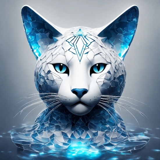 Blue, White, Cat, Carnivore, Felidae, Azure