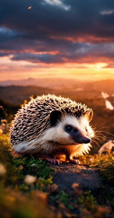 Sky, Hedgehog, Cloud, Domesticated Hedgehog, Erinaceidae, Whiskers