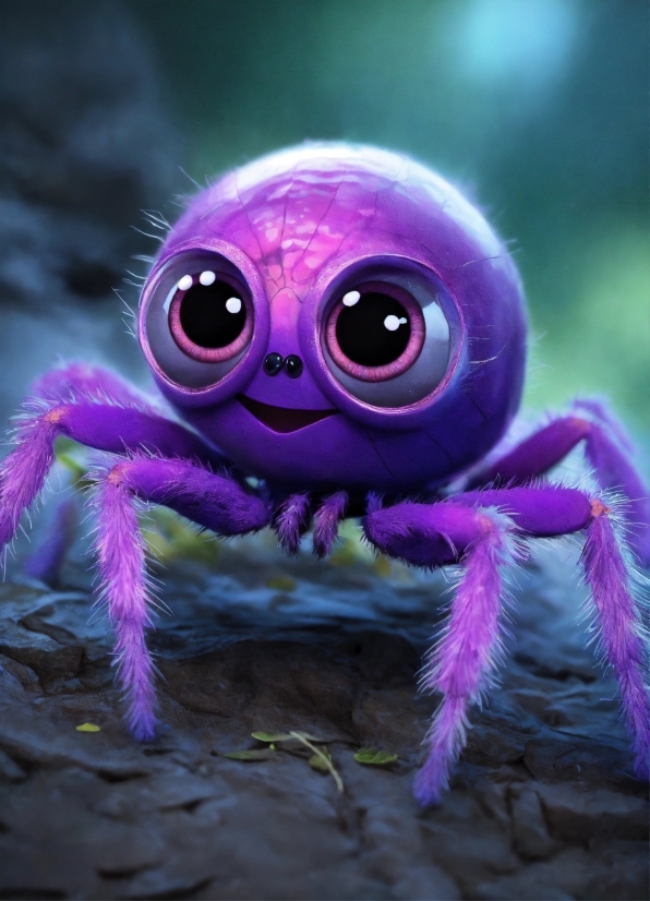 Head, Eye, Toy, Purple, Doll, Organism