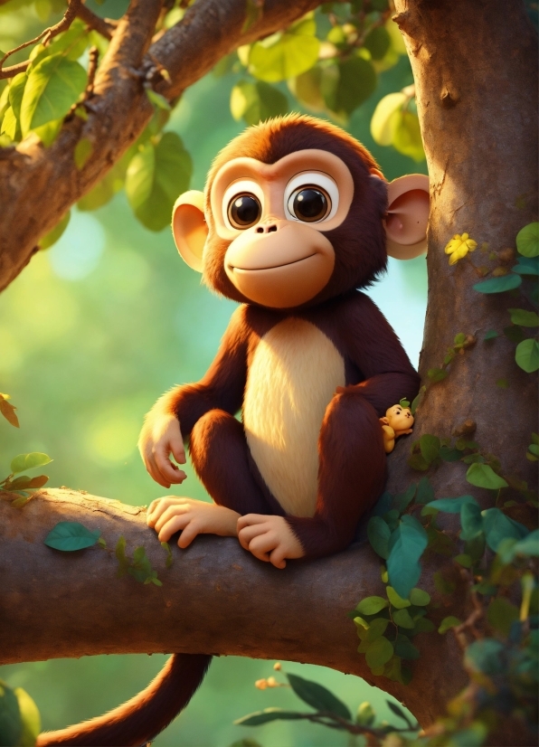 Primate, Plant, Branch, Toy, Wood, Organism