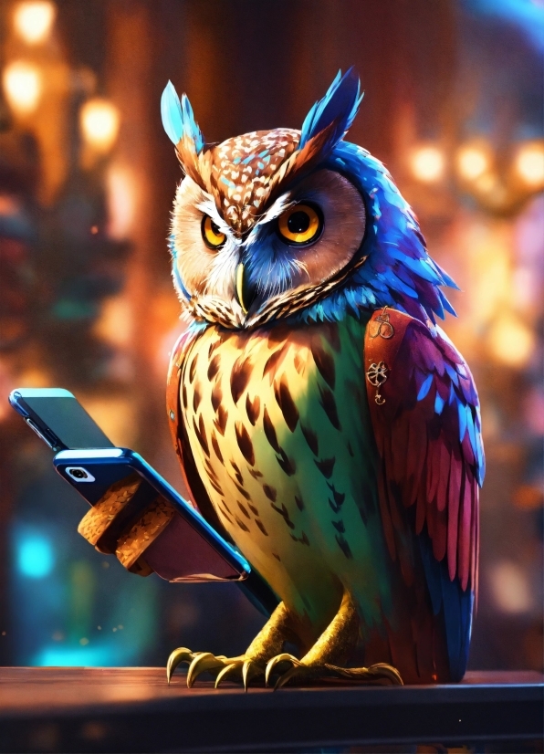 Bird, Owl, Beak, Organism, Feather, Great Horned Owl