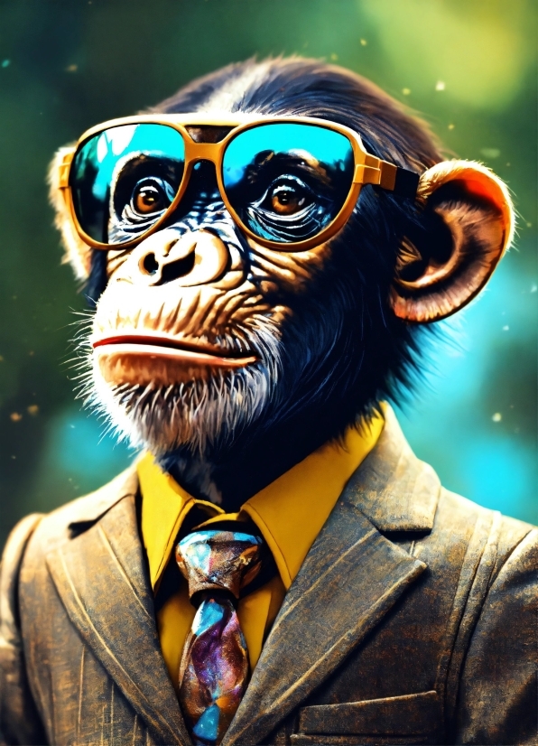 Head, Primate, Headgear, Cool, Facial Hair, Tie