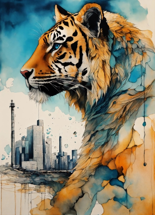 Bengal Tiger, Siberian Tiger, Tiger, Felidae, Carnivore, Art