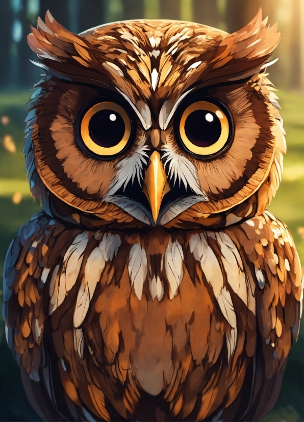 Bird, Owl, Beak, Great Horned Owl, Screech Owl, Eastern Screech Owl