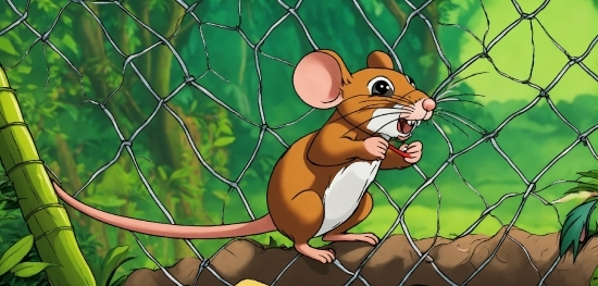 Cartoon, Nature, Leaf, Fence, Organism, Rodent