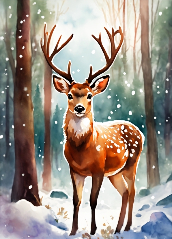 Vertebrate, Light, Nature, Deer, Natural Environment, Branch