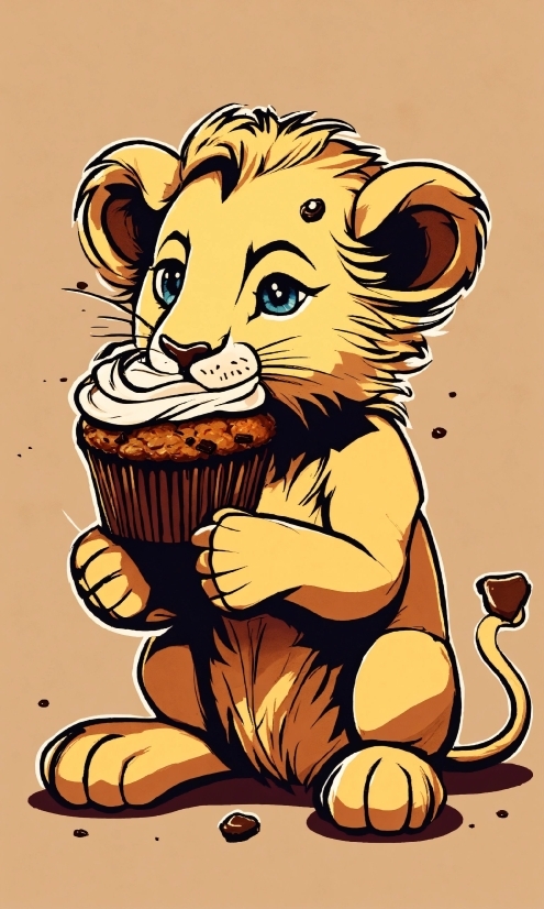 Cartoon, Felidae, Mammal, Carnivore, Yellow, Art