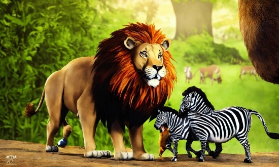 Nature, Organism, Zebra, Felidae, Grass, Carnivore