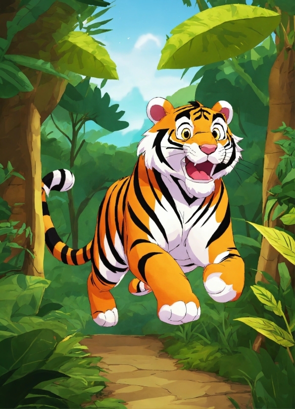 Plant, Felidae, Bengal Tiger, Tiger, Green, Leaf