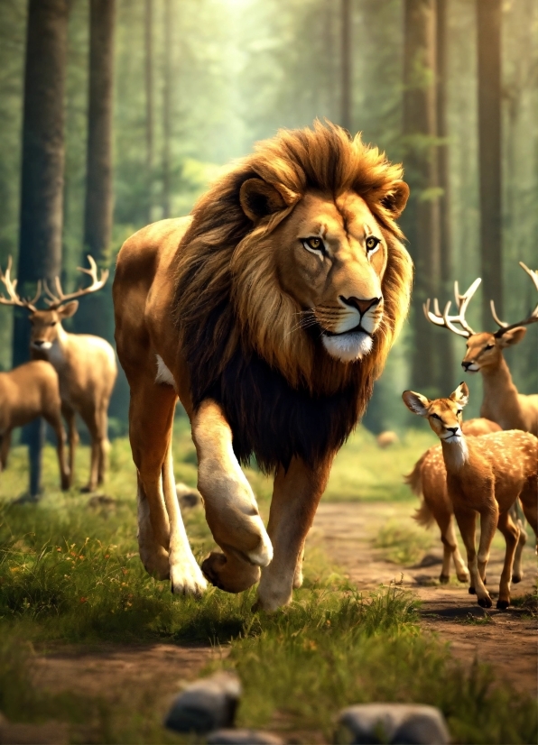 Natural Environment, Felidae, Organism, Masai Lion, Carnivore, Big Cats