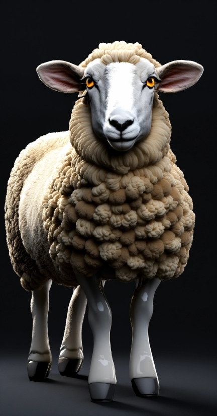 Light, Sheep, Sheep, Terrestrial Animal, Snout, Toy