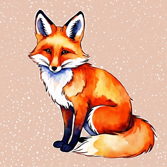 Red Fox, Fox, Carnivore, Painting, Art Paint, Fawn