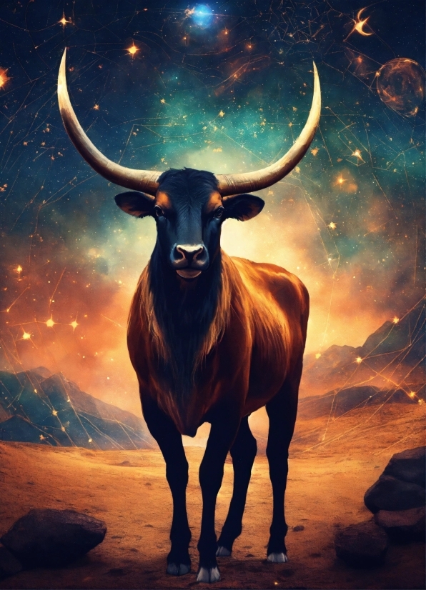 Sky, Light, Nature, Bull, Organism, Art