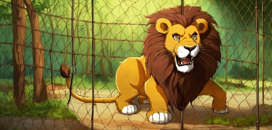 Felidae, Carnivore, Plant, Lion, Big Cats, Cartoon