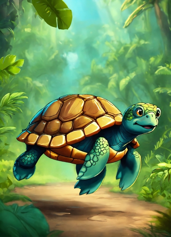 Vertebrate, Cartoon, Organism, Turtle, Art, Reptile