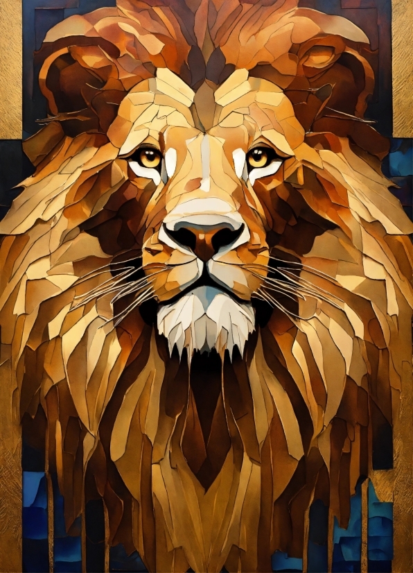 Carnivore, Felidae, Lion, Wood, Big Cats, Art