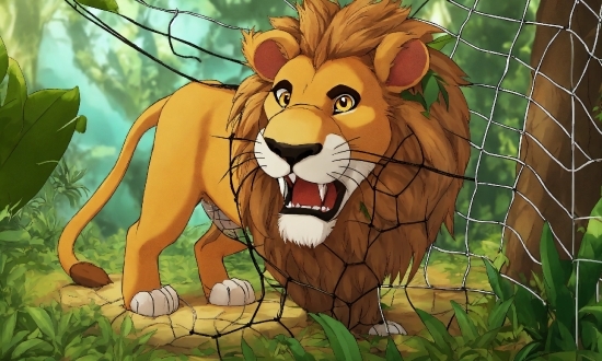 Felidae, Carnivore, Lion, Cartoon, Organism, Big Cats