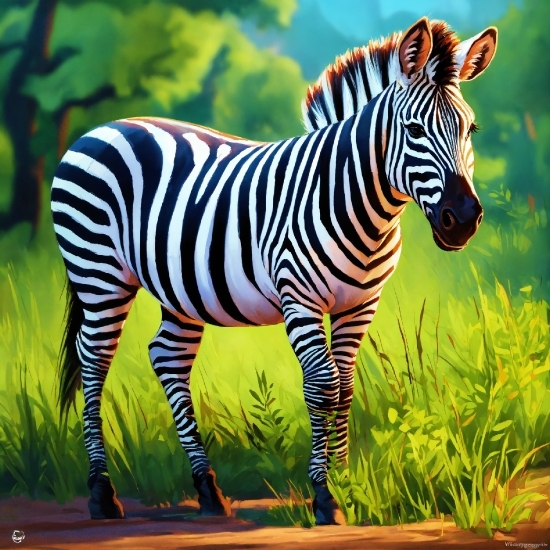 Zebra, Plant, Plant Community, Natural Landscape, Organism, Vegetation