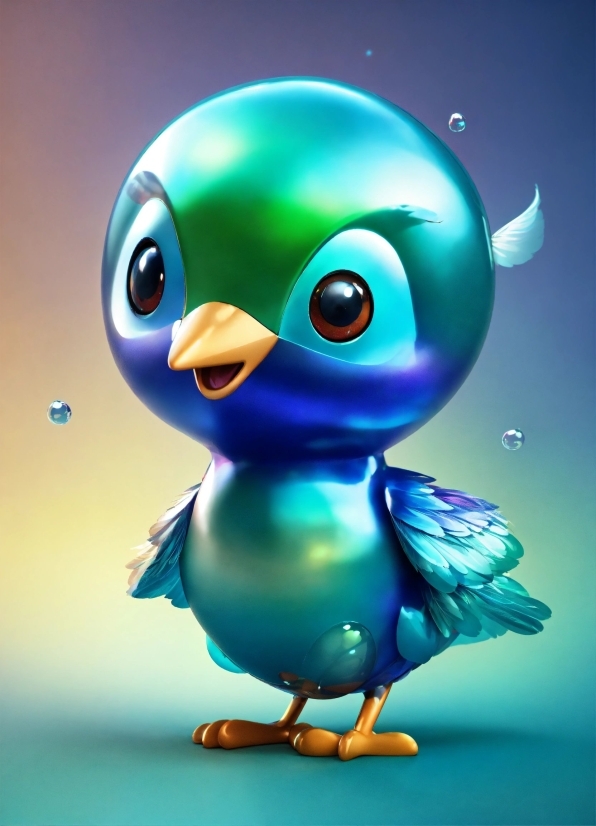 Bird, Beak, Azure, Toy, Organism, Liquid