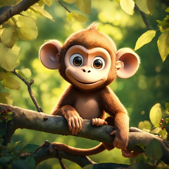 Plant, Toy, Natural Environment, Primate, Branch, Organism