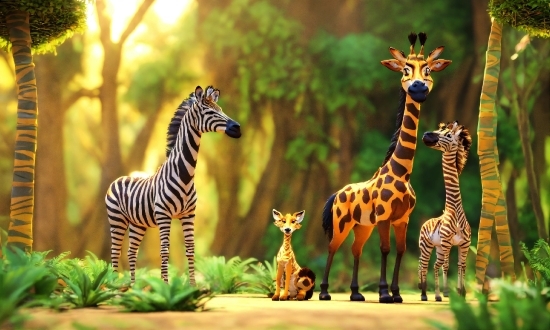 Giraffidae, Plant, Plant Community, Giraffe, Ecoregion, Green