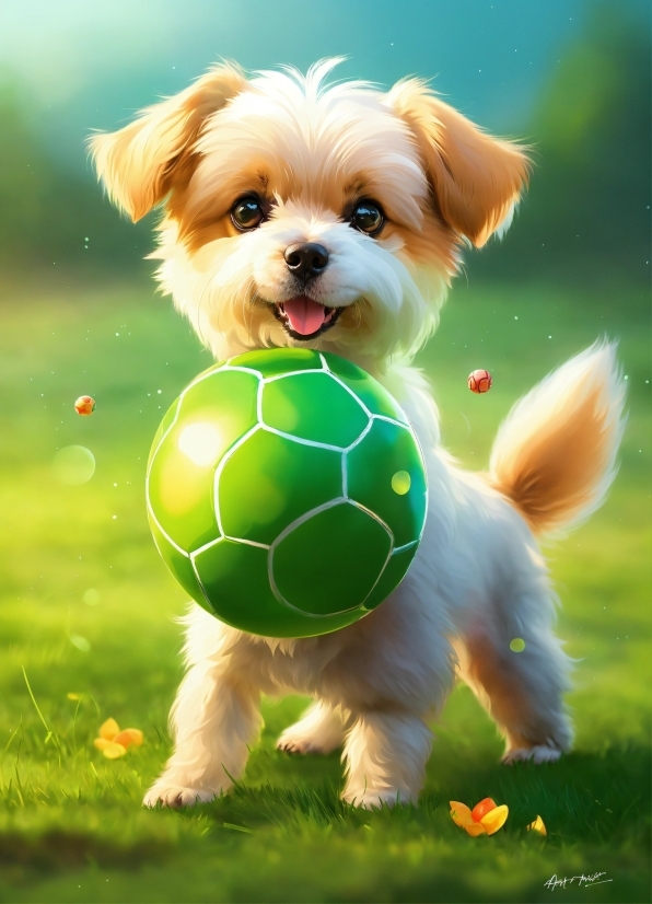 Dog, Dog Breed, Carnivore, Toy, Happy, Grass