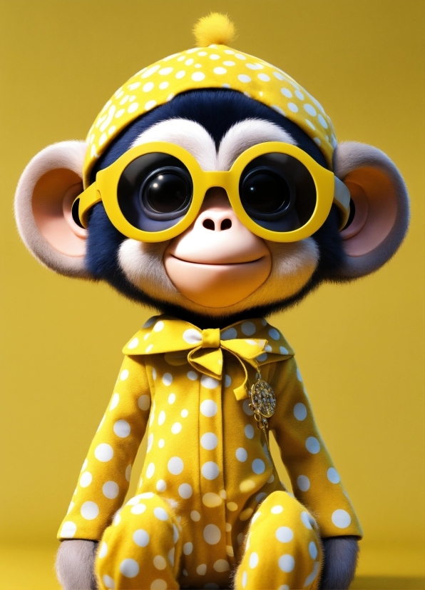 Head, Toy, Goggles, Yellow, Doll, Eyewear