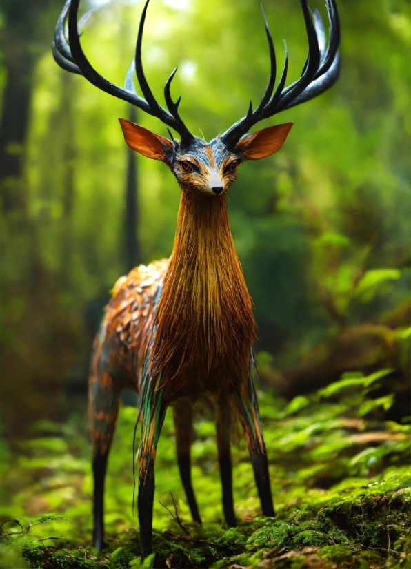 Plant, Eye, Deer, Natural Landscape, Organism, Vegetation