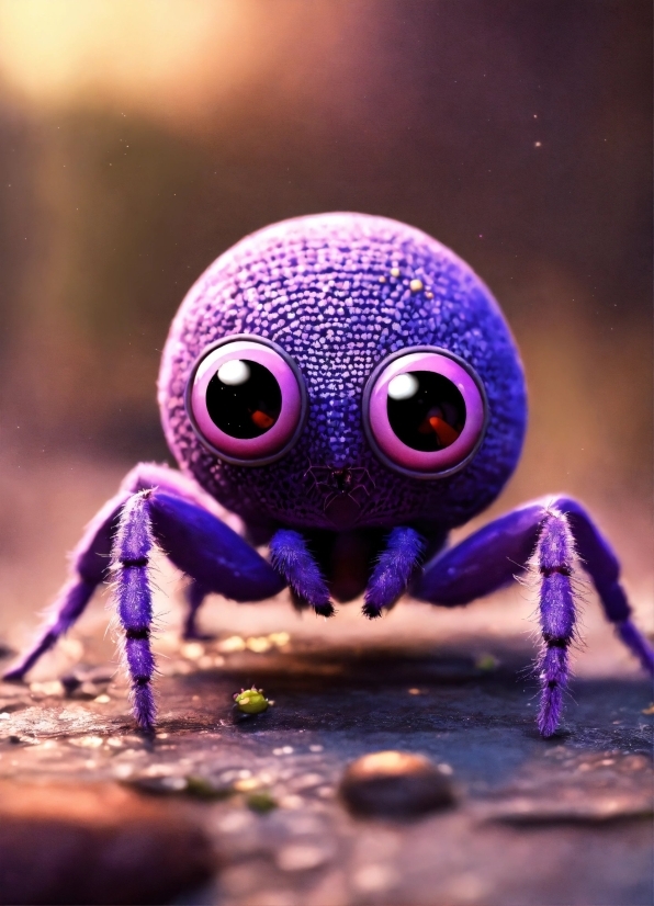 Head, Eye, Insect, Arthropod, Purple, Organism