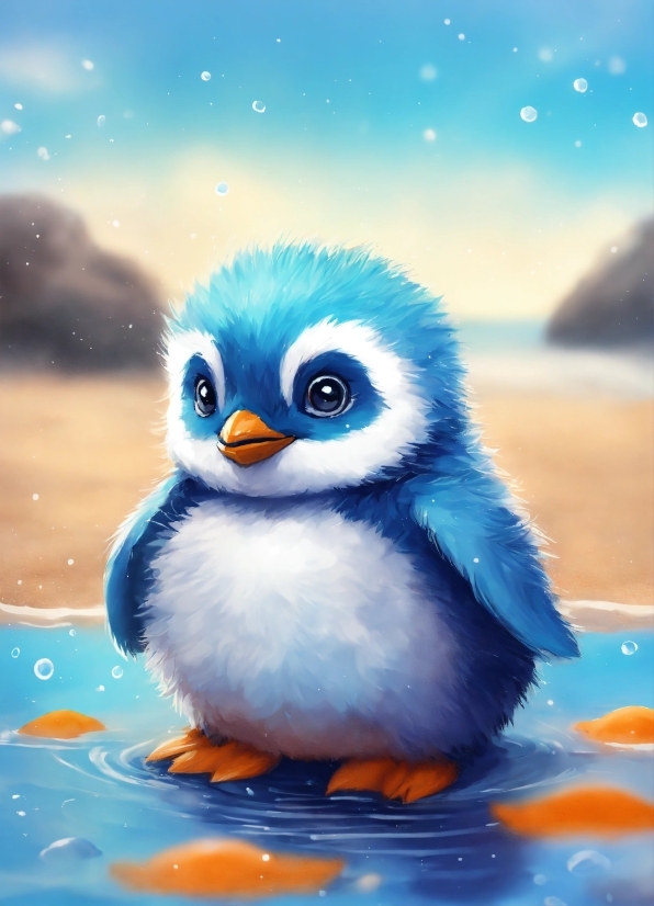 Bird, Beak, Azure, Feather, Toy, Art