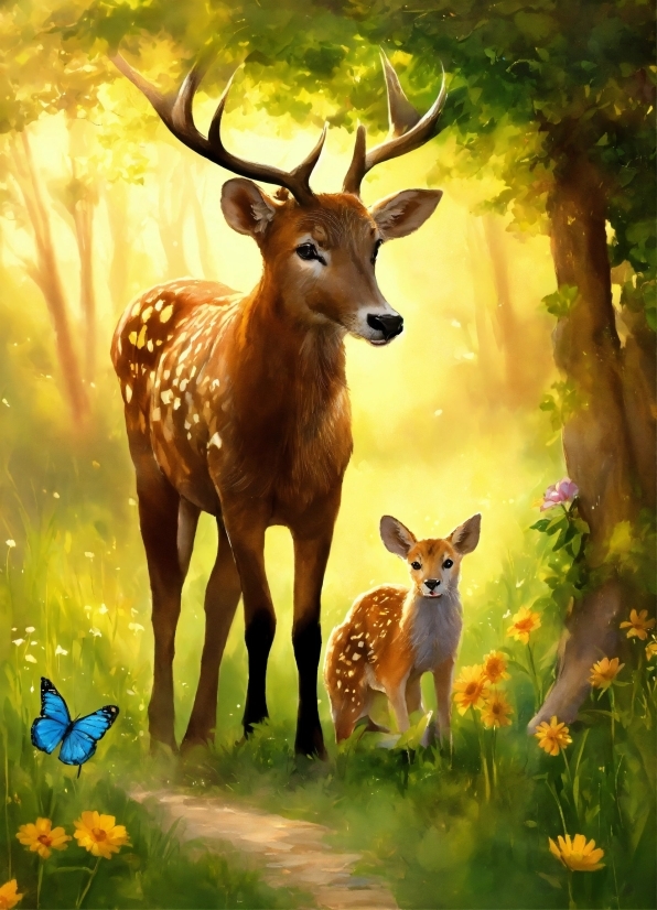 Plant, Vertebrate, Nature, Natural Environment, Natural Landscape, Deer