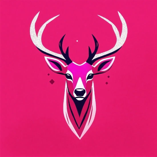 Head, Pink, Horn, Art, Magenta, Font