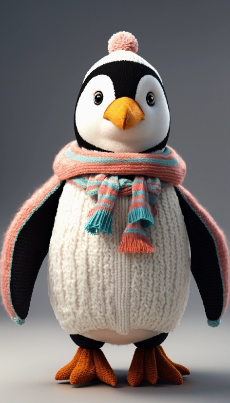 Toy, White, Penguin, Stuffed Toy, Beak, Flightless Bird