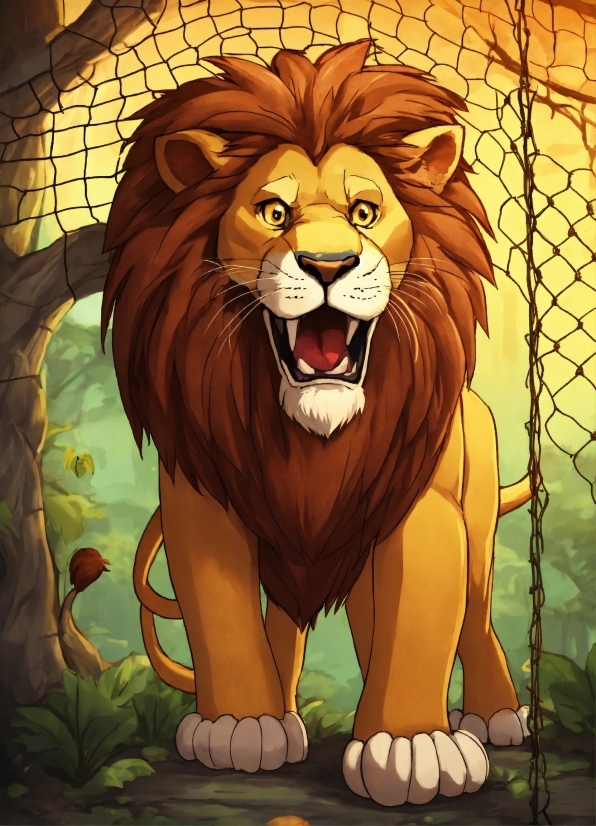 Felidae, Lion, Carnivore, Organism, Mammal, Cartoon