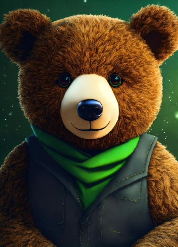 Brown Bear, Vertebrate, Toy, Green, Mammal, Teddy Bear