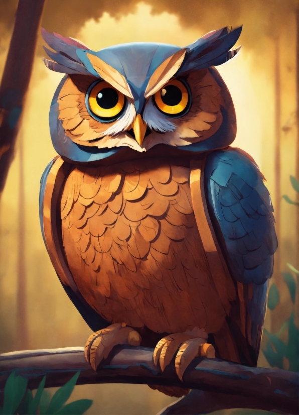 Bird, Great Horned Owl, Owl, Beak, Feather, Wood