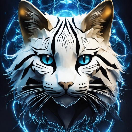 Felidae, Blue, Carnivore, Mammal, Organism, Whiskers