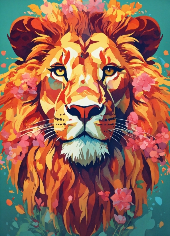 Felidae, Lion, Carnivore, Organism, Big Cats, Art