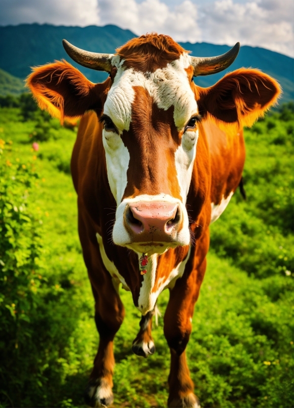 Sky, Plant, Cloud, Working Animal, Dairy Cow, Natural Landscape