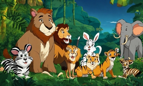 Cartoon, Plant, Vertebrate, Felidae, Organism, Mammal