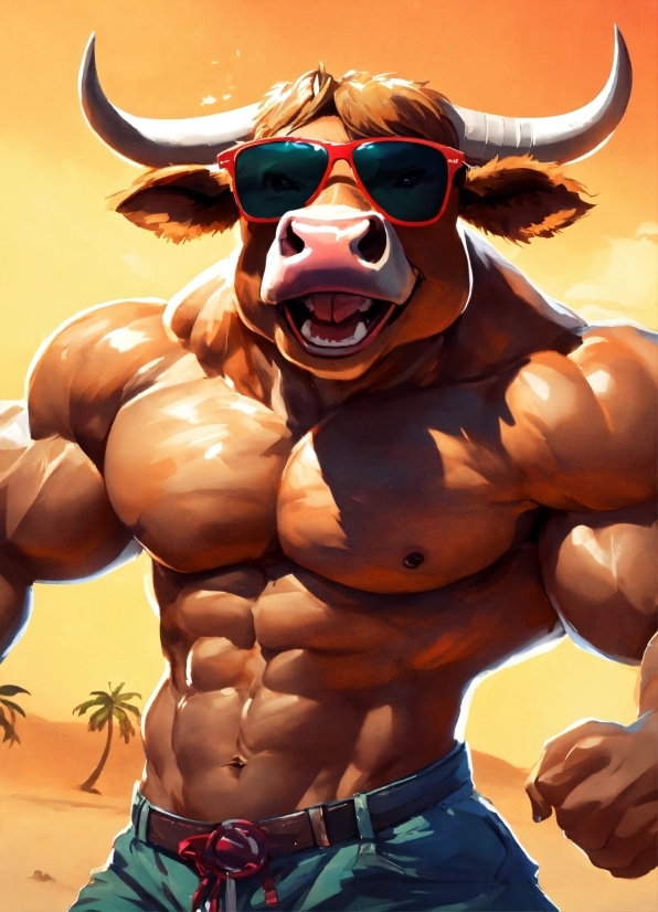 Muscle, Organ, Cartoon, Smile, Mammal, Organism