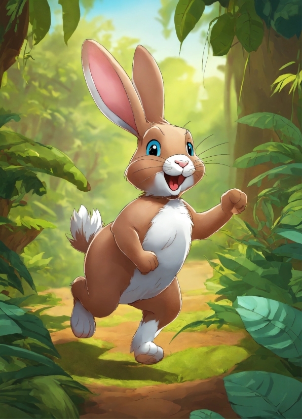 Rabbit, Cartoon, Vertebrate, Natural Environment, Organism, Mammal