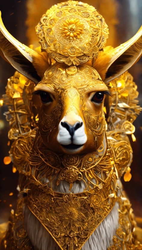 Light, Gold, Yellow, Fawn, Headgear, Snout