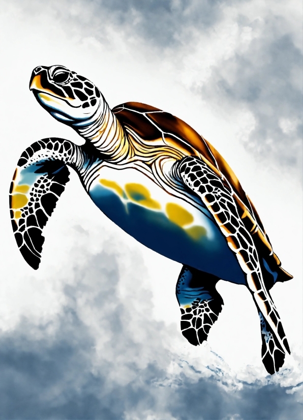 Cloud, Wheel, Sky, Reptile, Art, Turtle