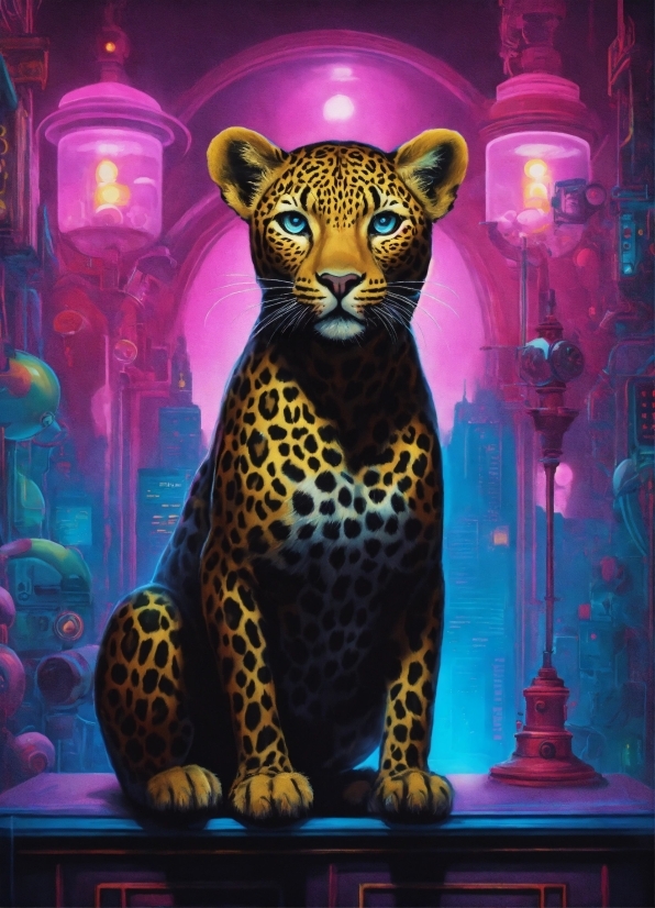 Light, Purple, Lighting, Toy, Leopard, Small To Mediumsized Cats