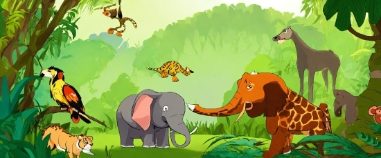 Elephant, Ecoregion, Elephants And Mammoths, Green, Natural Environment, Natural Landscape