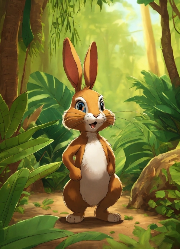 Plant, Vertebrate, Rabbit, Cartoon, Natural Environment, Organism